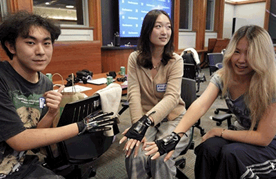 One BitCrush team built gloves programmed to generate music when moved.