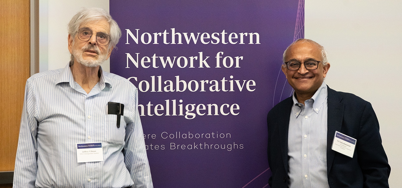 Jeffrey Ullman (L) and NNCI codirector V.S. Subrahmanian